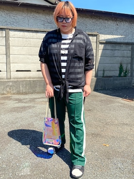 「CONVERSE TOKYO（コンバーストウキョウ）のアイテム（パンツ）」を使った、agiさん（レディース・163cm）の夏コーディネート