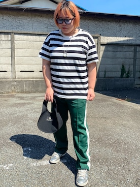 「CONVERSE TOKYO（コンバーストウキョウ）のアイテム（パンツ）」を使った、agiさん（レディース・163cm）の夏コーディネート