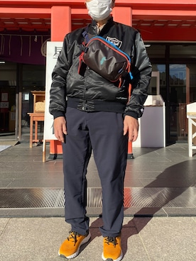 「NFL（ナショナルフットボールリーグ　）のアイテム」を使った、agiさん（メンズ・166cm）の冬コーディネート