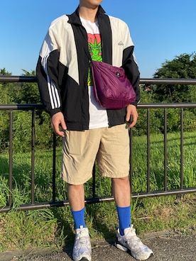 「ジーユー」｜agiさん（メンズ・178cm）の夏コーディネート