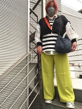 「ピスタチオ」｜「アイテム（ブルゾン）」を使った、agiさん（レディース・163cm）の夏コーディネート