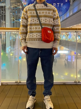 「NECESSARY or UNNECESSARY（ネセサリーオアアンネセサリー）のアイテム（トップス）」を使った、agiさん（メンズ・178cm）の春コーディネート