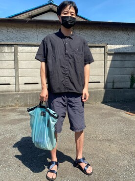 「NECESSARY or UNNECESSARY（ネセサリーオアアンネセサリー）のアイテム（トップス）」を使った、agiさん（メンズ・178cm）の秋コーディネート