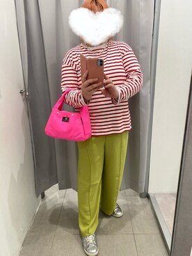 「ピスタチオ」｜「アイテム（スニーカー）」を使った、agiさん（レディース・163cm）の春コーディネート
