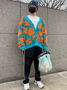 「プチプラミックス」｜「アイテム（ニットキャップ/ビーニー）」を使った、agiさん（メンズ・178cm）の春コーディネート