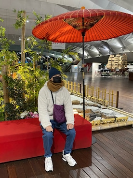 「プチプラミックス」｜「アイテム（ニットキャップ/ビーニー）」を使った、agiさん（メンズ・178cm）の冬コーディネート