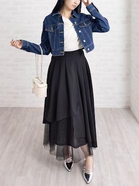 「clear（クリア）のアイテム（スカート）」を使った、clear ももこさん（レディース・160cm）の秋コーディネート