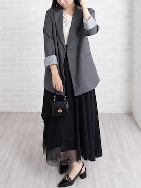 「clear（クリア）のアイテム（スカート）」を使った、clear ももこさん（レディース・160cm）の秋コーディネート