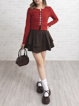 「clear（クリア）のアイテム（スカート）」を使った、clear ももこさん（レディース・160cm）の秋コーディネート