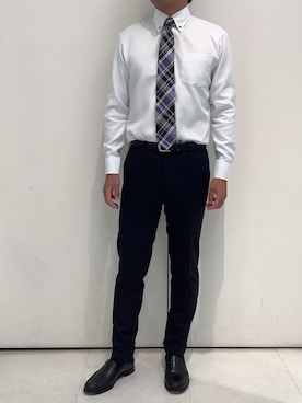 「アイテム（ビジネスシャツ）」を使った、BRICK HOUSE シャツ工房 大和郡山イオンモール店さん（メンズ・176cm）の秋コーディネート