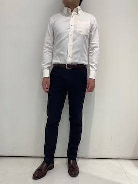 「TOKYO SHIRTS（トウキョウシャツ）のアイテム」を使った、BRICK HOUSE シャツ工房 大和郡山イオンモール店さん（メンズ・176cm）の春コーディネート