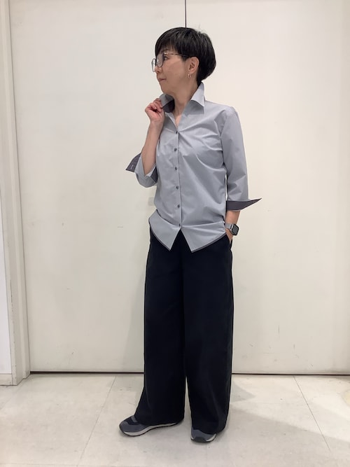 ビジネス・経済 Masa0930 形態安定ノーアイロン スキッパー 7分袖ビジネスワイシャツ（ビジネス