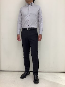 「アイテム（ビジネスシャツ）」を使った、BRICK HOUSE シャツ工房 大和郡山イオンモール店さん（メンズ・176cm）の秋コーディネート