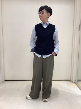 「アイテム（ビジネスシャツ）」を使った、BRICK HOUSE シャツ工房 大和郡山イオンモール店さん（レディース・152cm）の秋コーディネート