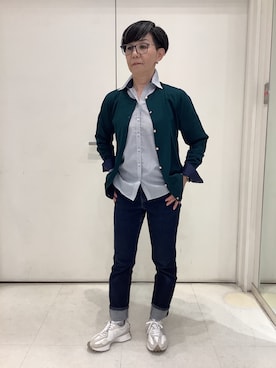 「アイテム（ビジネスシャツ）」を使った、BRICK HOUSE シャツ工房 大和郡山イオンモール店さん（レディース・152cm）の秋コーディネート
