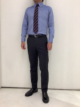 「アイテム（ビジネスシャツ）」を使った、BRICK HOUSE シャツ工房 大和郡山イオンモール店さん（メンズ・176cm）の秋コーディネート
