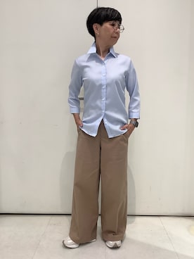 「アイテム（ビジネスシャツ）」を使った、BRICK HOUSE シャツ工房 大和郡山イオンモール店さん（レディース・152cm）の夏コーディネート