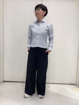 「アイテム（ビジネスシャツ）」を使った、BRICK HOUSE シャツ工房 大和郡山イオンモール店さん（レディース・152cm）の秋コーディネート