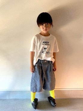 「メガネ男子」｜yuuさん（キッズ・110cm）の夏コーディネート
