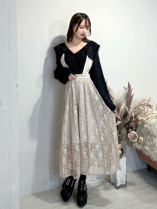 Cygne シーニュ emma プリーツジャンスカ スカート サイズ1 高身長 Iラインジャンパースカート（トールサイズ）Essenave