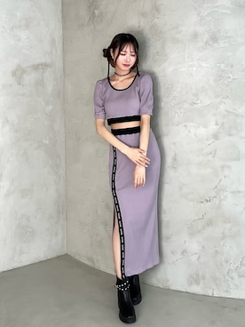 「アイテム（ヘアピン）」を使った、帆乃佳さん（レディース・164cm）の夏コーディネート