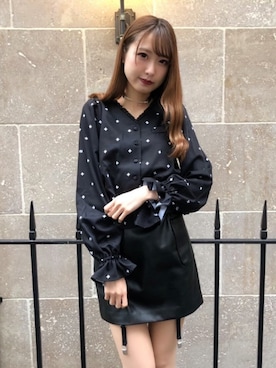 「EATME（イートミー）のガーターレースショートパンツ（その他アンダーウェア/インナー）」を使った、帆乃佳さん（レディース・164cm）の冬コーディネート