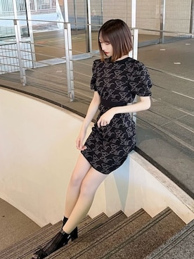 「アイテム（ソックス/靴下）」を使った、帆乃佳さん（レディース・164cm）の夏コーディネート