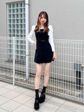 「アイテム（パンプス、その他）」を使った、帆乃佳さん（レディース・164cm）の秋コーディネート