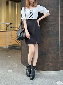 FRONTレースアップタイトワンピース♡3422203013 FRONTレースアップタイトワンピース[品番：MKSW0044371]｜EATME