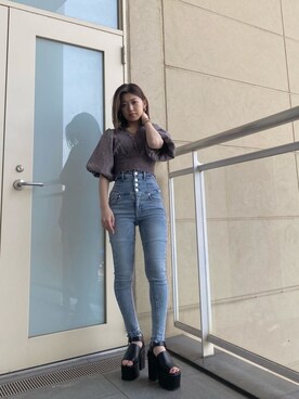 加納沙耶佳さん(レディース・152cm)の春コーディネート