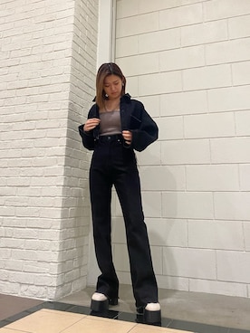 加納沙耶佳さん（レディース・152cm）の春コーディネート