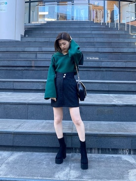 加納沙耶佳さん（レディース・152cm）の冬コーディネート