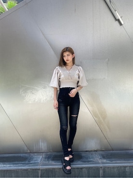 加納沙耶佳さん（レディース・152cm）の夏コーディネート