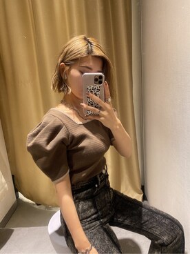 「EMODA（エモダ）のアイテム（その他アウター）」を使った、加納沙耶佳さん（レディース・152cm）の秋コーディネート