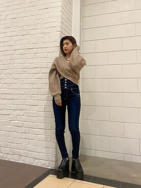 加納沙耶佳さん(レディース・152cm)の冬コーディネート