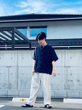 「STUDIOUS（ステュディオス）のアイテム（アクセサリー）」を使った、masayaさん（メンズ・173cm）の春コーディネート
