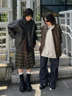 「アイテム（ブルゾン）」を使った、imamuuさん（レディース・154cm・20代）の秋コーディネート