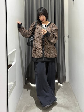 「PAGEBOY（ページボーイ）のサイドタックルーズウラケパンツ/イージーパンツ【4color・2size】（スウェットパンツ）」を使った、imamuuさん（レディース・154cm）の秋コーディネート