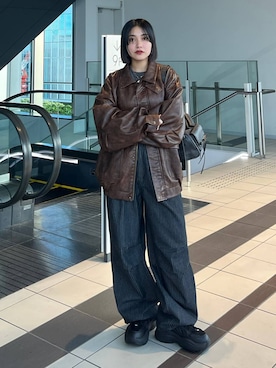 「アイテム（ブルゾン）」を使った、imamuuさん（レディース・154cm・20代）の秋コーディネート