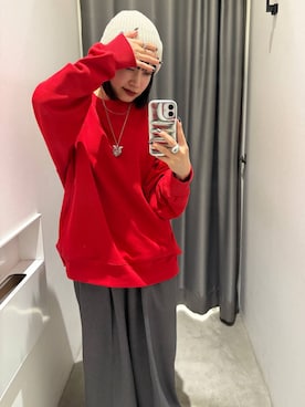 「PBLIM（ページボーイリム）のアイテム（帽子）」を使った、imamuuさん（レディース・154cm）の秋コーディネート