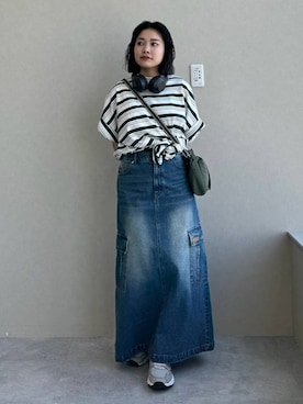 「PBLIM（ページボーイリム）のアイテム（スカート）」を使った、imamuuさん（レディース・154cm）の春コーディネート