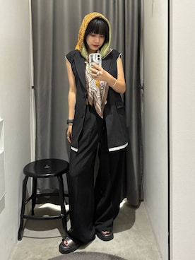 「アイテム（バンダナ/スカーフ）」を使った、imamuuさん（レディース・154cm・20代）の夏コーディネート
