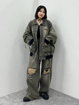 「アイテム（ブルゾン）」を使った、imamuuさん（レディース・154cm・20代）の夏コーディネート