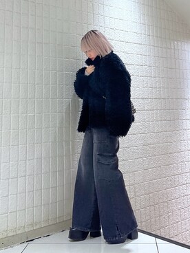 「冬服コーデ」｜「アイテム（その他アウター）」を使った、imamuuさん（レディース・154cm）の冬コーディネート