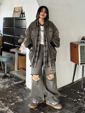 「アイテム（ブルゾン）」を使った、imamuuさん（レディース・154cm・20代）の夏コーディネート