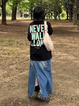 「PBLIM（ページボーイリム）のアイテム（スカート）」を使った、imamuuさん（レディース・154cm）の春コーディネート