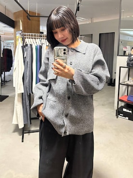 「アイテム（スラックス、ブラック系）」を使った、imamuuさん（レディース・154cm）の秋コーディネート