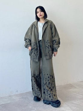 「Anui（アニュイ）のアイテム（デニムジャケット）」を使った、imamuuさん（レディース・154cm）の夏コーディネート