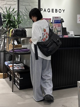 「アイテム（スウェットパンツ）」を使った、imamuuさん（レディース・154cm・20代）の夏コーディネート