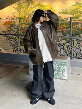 「アイテム（ブルゾン）」を使った、imamuuさん（レディース・154cm・20代）の秋コーディネート
